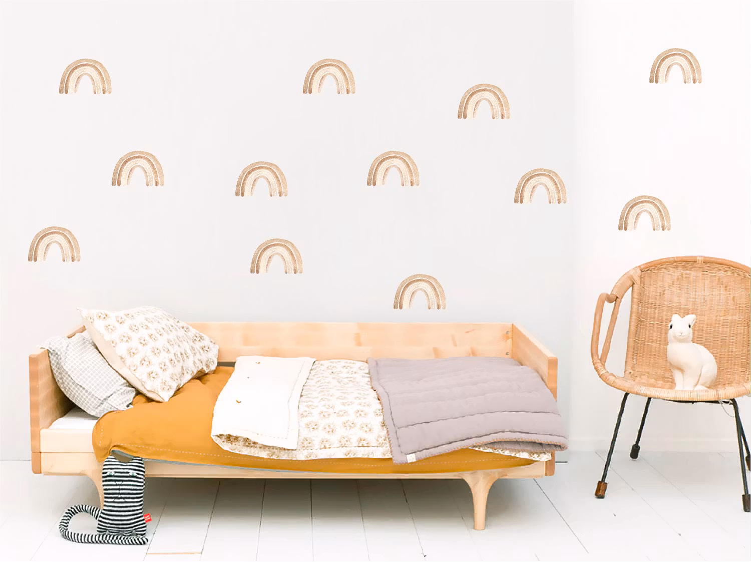 Babylove, little beige rainbow, wallsticker 12 stk