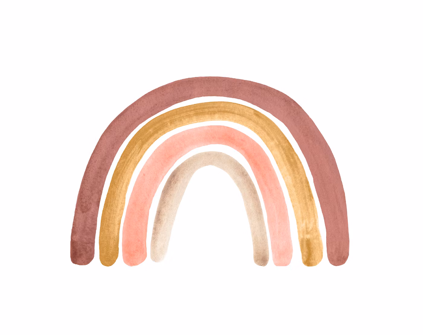 Babylove, little dusty pink rainbow, wallsticker 12 stk