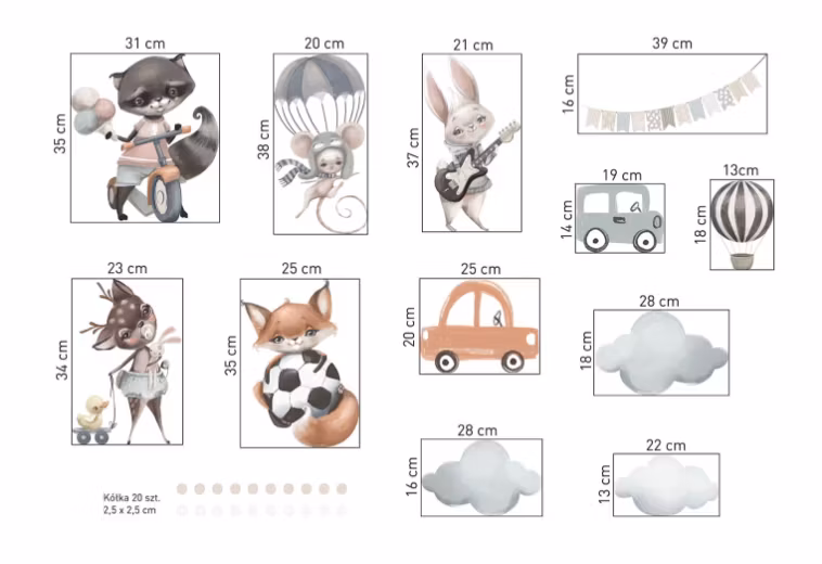 Wallstickers Flying friends