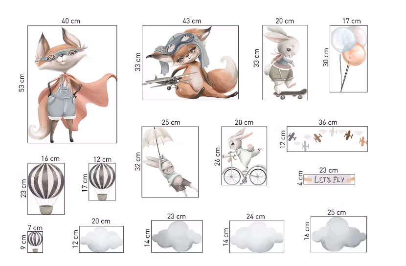 Wallstickers Let`s fly