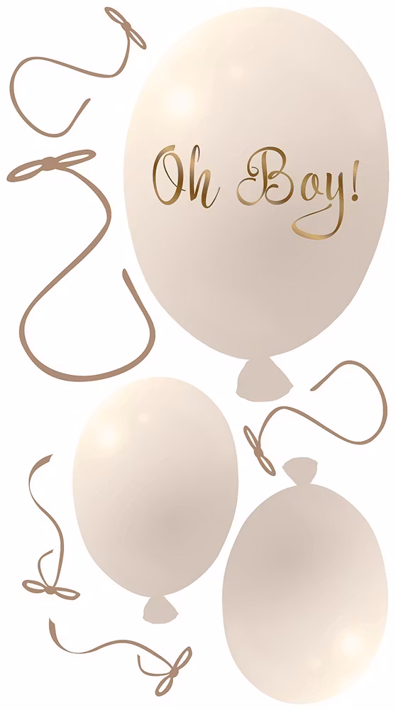 Wallsticker festballoner 3 stk, cream