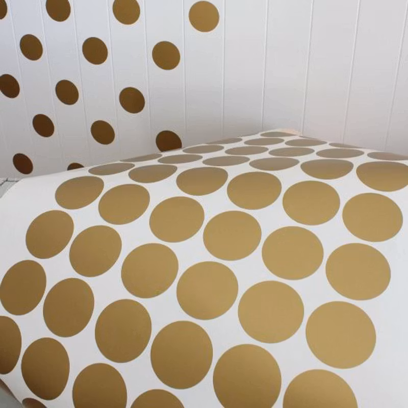 Wallstickers Gold dots 56/80 stk