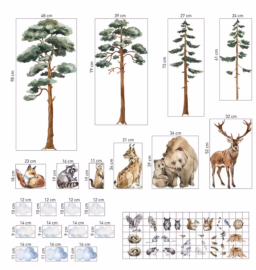 Babylove, Wallstickers, Skovvenner