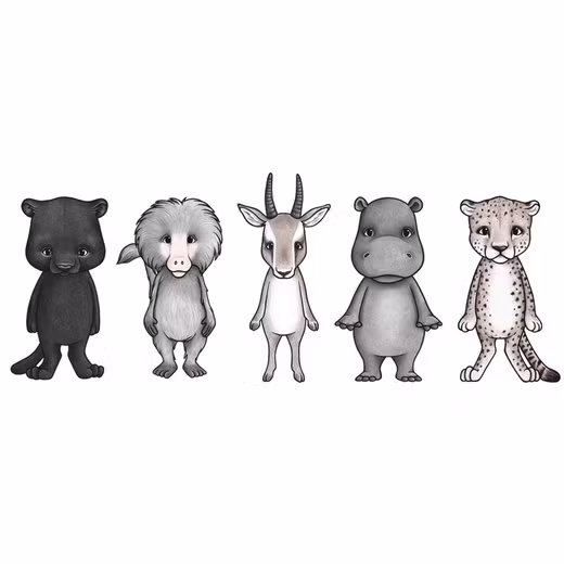 Stickstay, African friends wallstickers