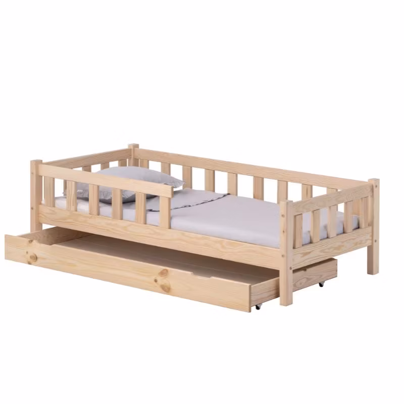 Juniorseng med opbevaring Henri, natur