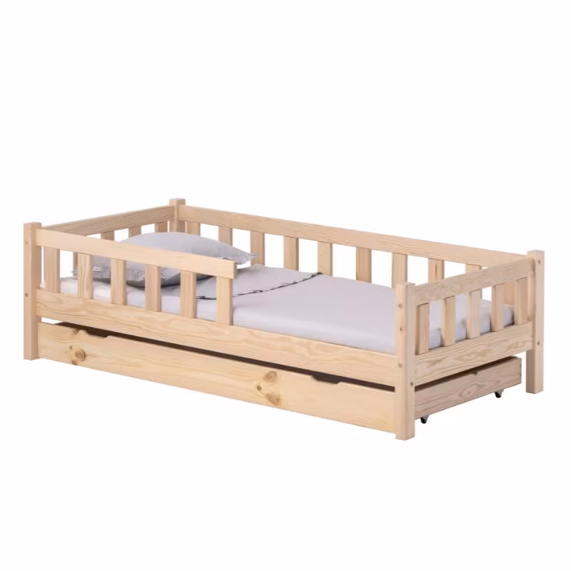 Juniorseng med opbevaring Henri, natur