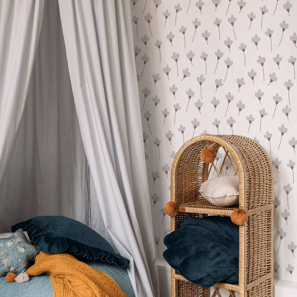 Dekornik, tapet Daisies On White