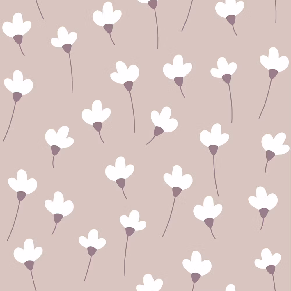 Dekornik, tapet Daisies On Powder Pink