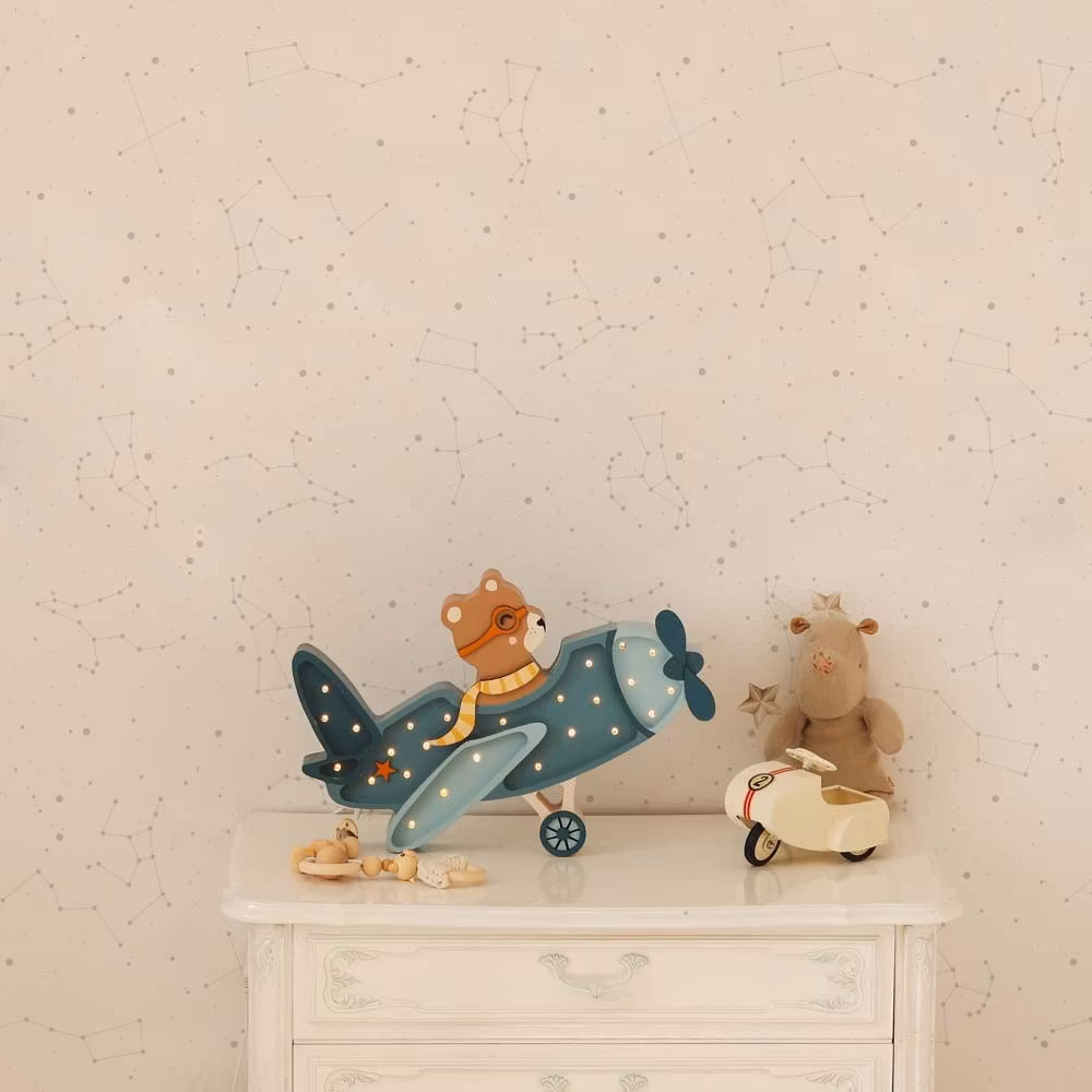 Dekornik, tapet Cosmos White And Grey