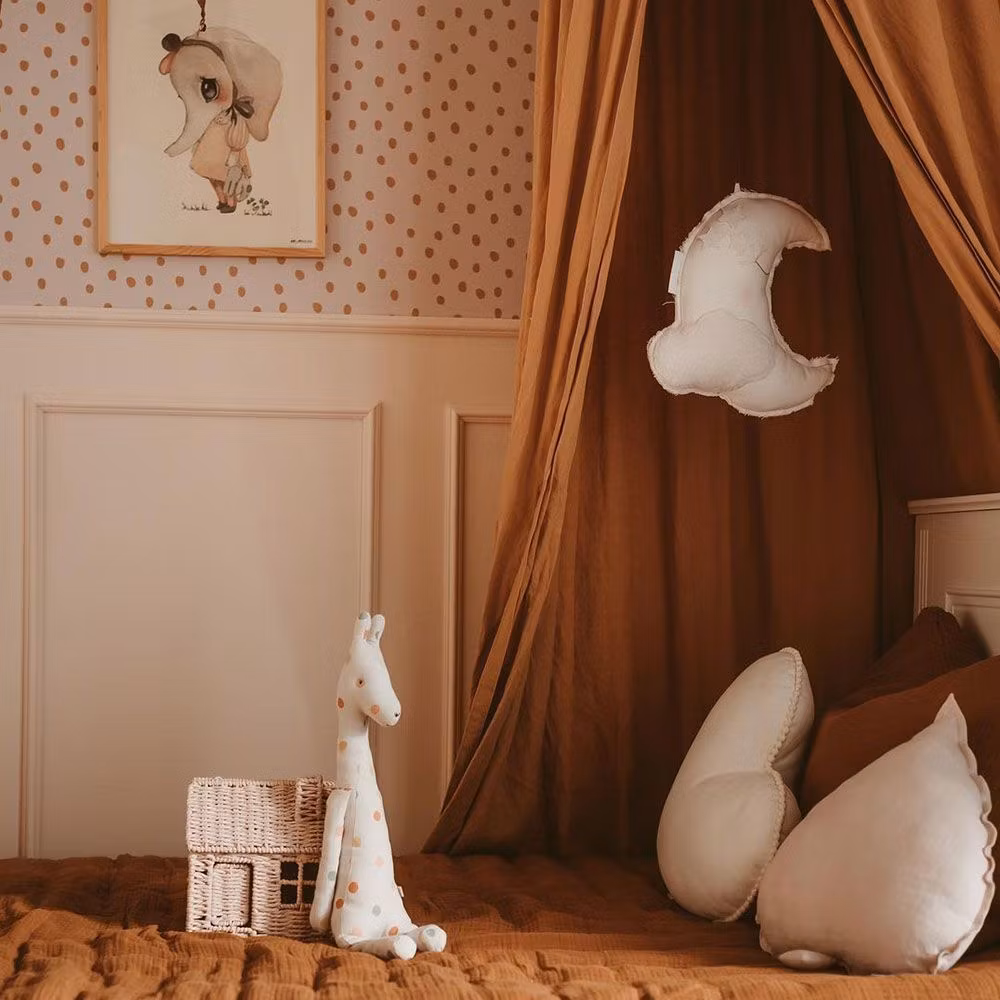 Dekornik, tapet Irregular Dots Powder Pink Brick