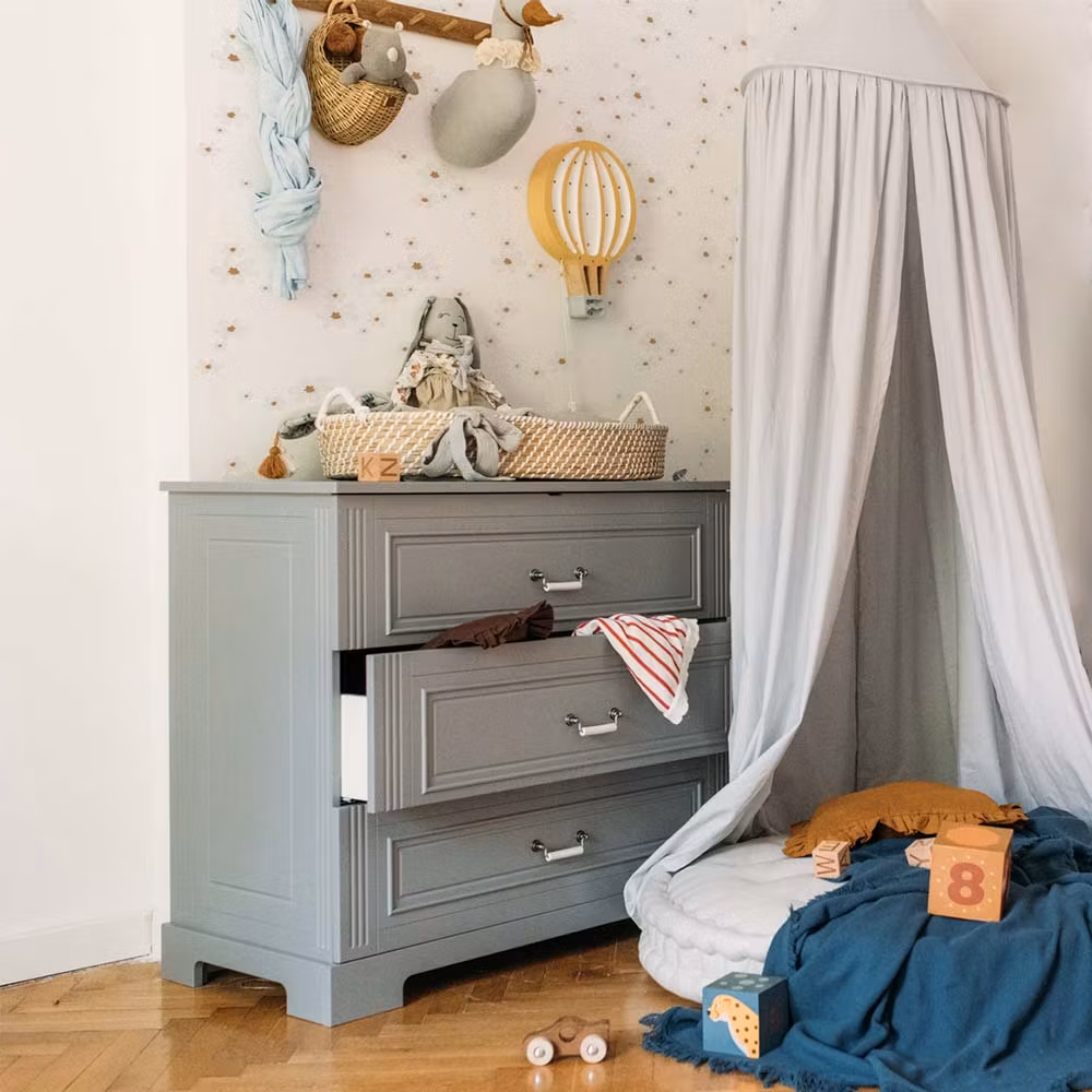 Dekornik, tapet Graphic Flowers on White Background