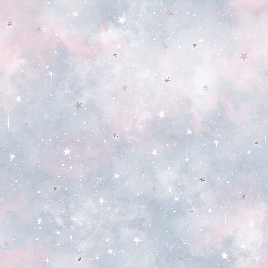 Dekorillo, tapet Cosmos sky blue and pink