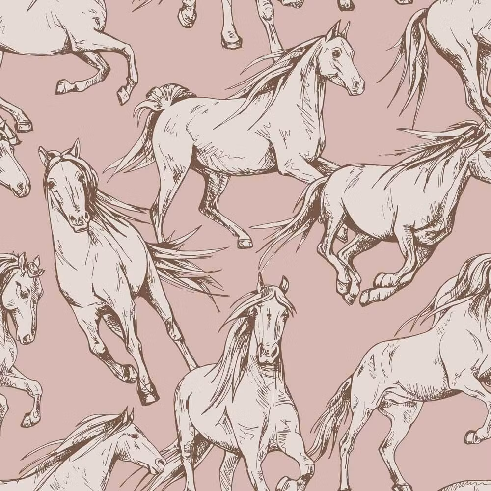 Dekornik, Tapet Horses Pink