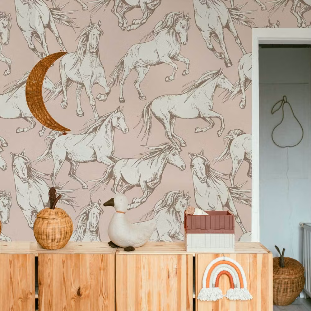 Dekornik, Tapet Horses Pink