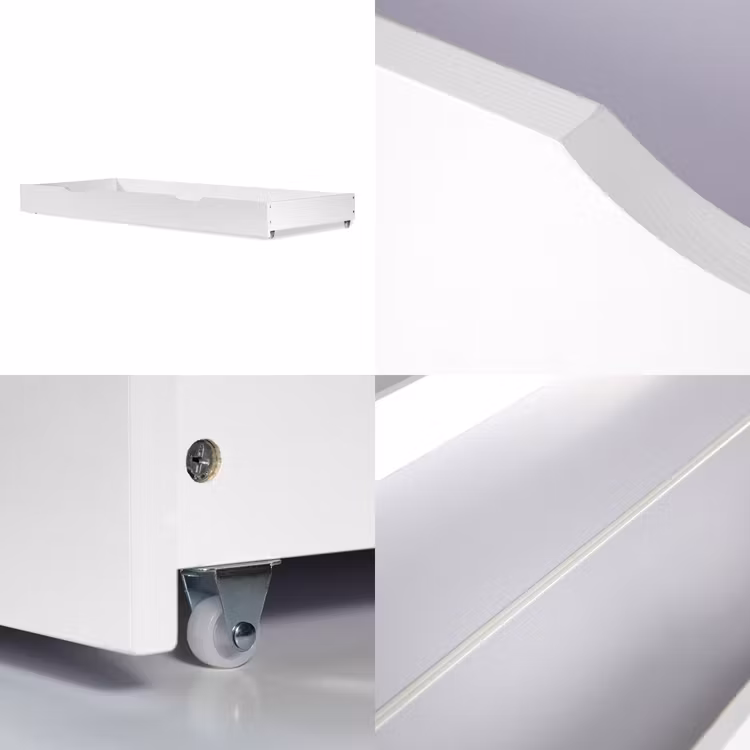 Hvid køjeseng med tre senge 90x200 cm