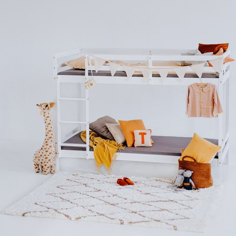 Hvid køjeseng 90x200 cm