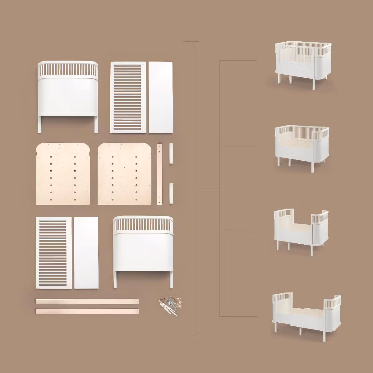 Sebra, Tremmeseng & Juniorseng Kili, White