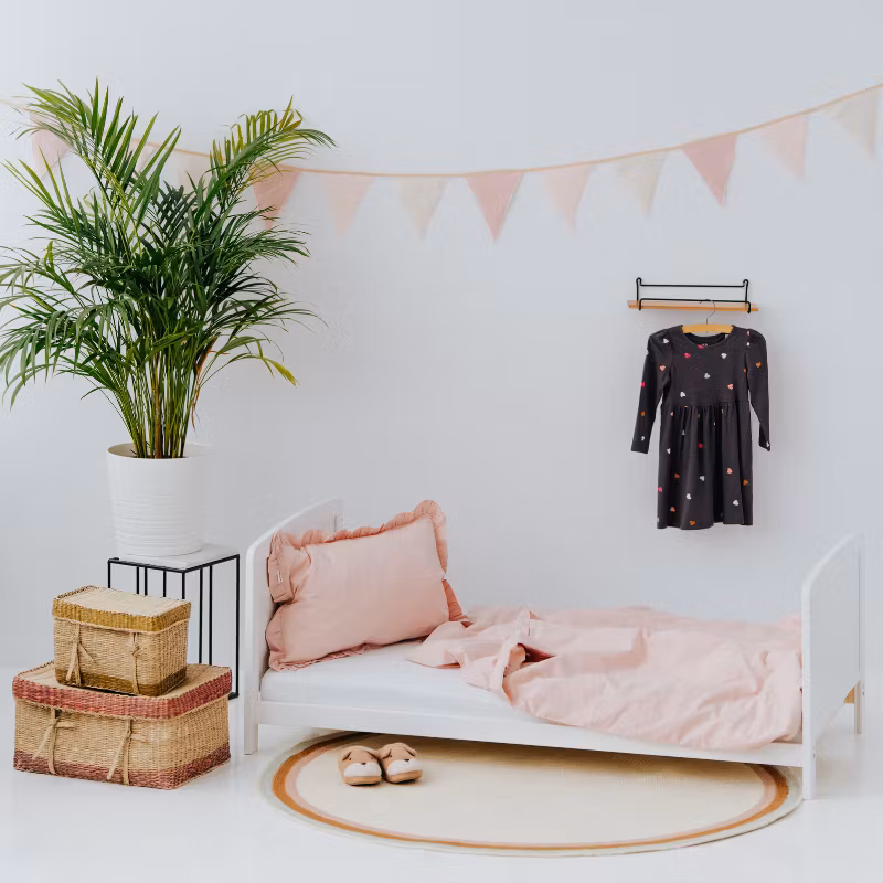 Babylove hvid tremmeseng/juniorseng 2 i 1