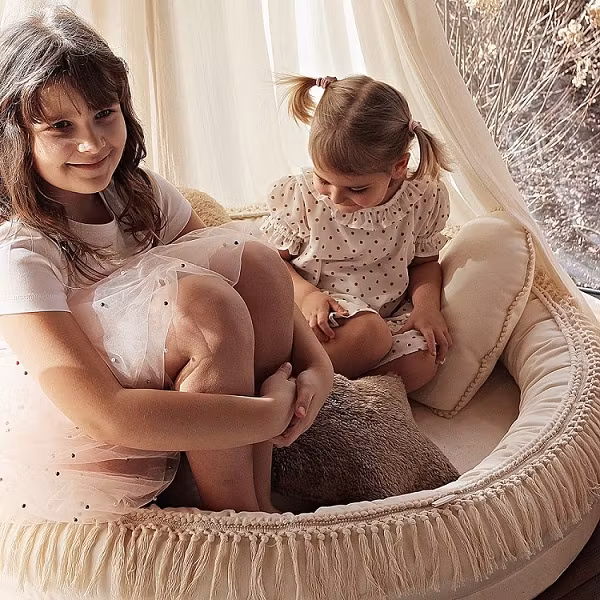 Cotton&Sweets, Vanilje boho sengehimmel i bomuld