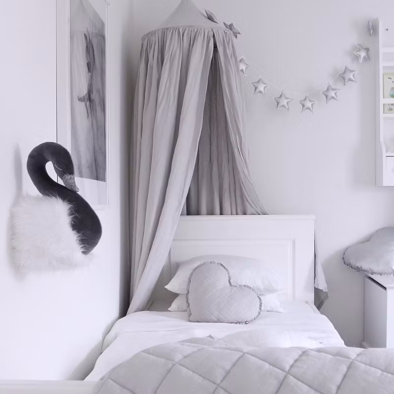 Cotton&Sweets, Grå sengehimmel i linned