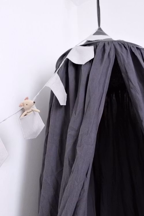 Cotton&Sweets, Grafit sengehimmel i linned