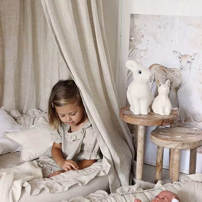 Cotton&Sweets, Natur sengehimmel i linned