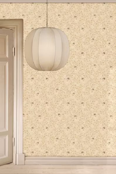 Mrs Mighetto, tapet Dear Swan, Pale Yellow