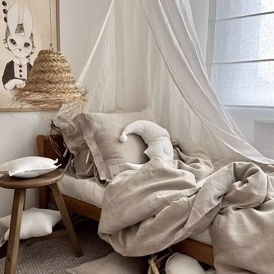 Cotton&Sweets, Cream maxi sengehimmel i linned