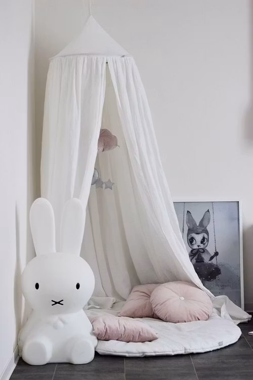 Cotton&Sweets, Hvid maxi sengehimmel i linned