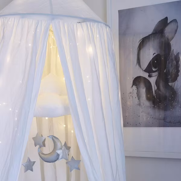 Cotton&Sweets, Hvid maxi sengehimmel i linned