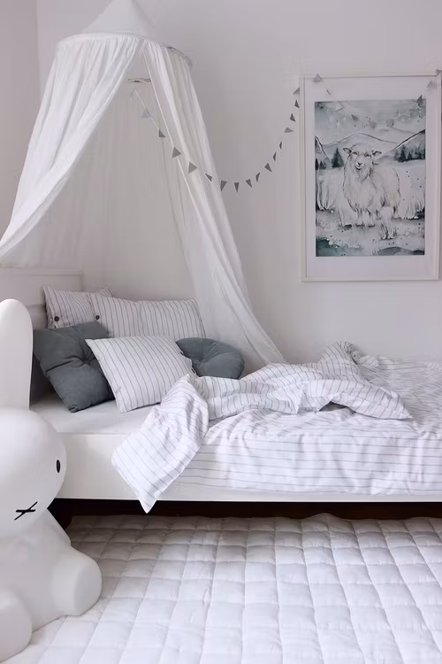 Cotton&Sweets, Hvid maxi sengehimmel i linned