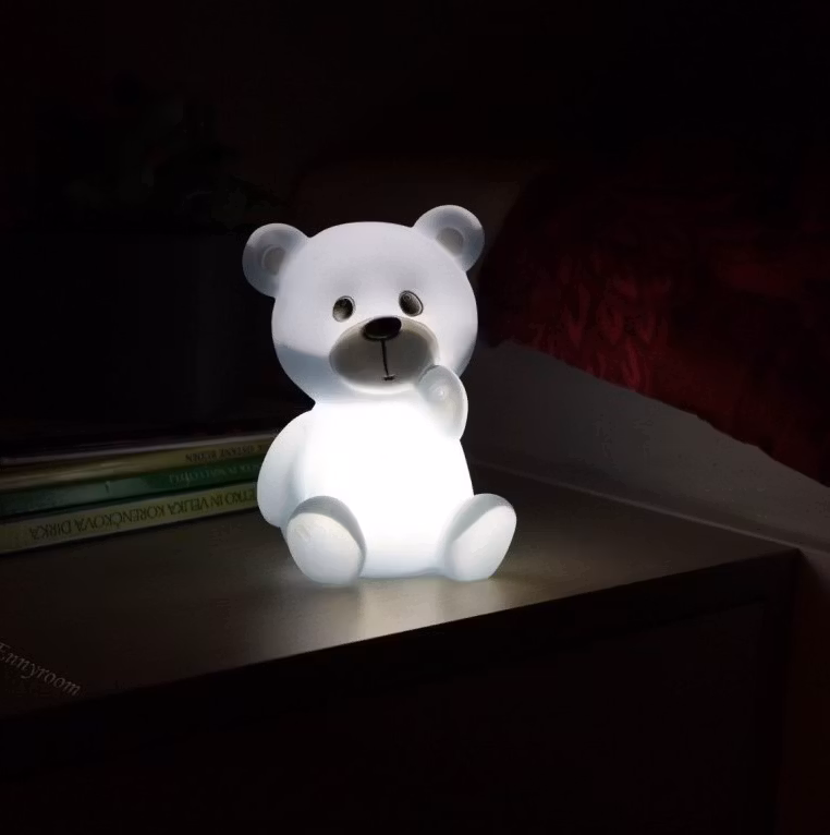 Natlampe bamse, grå