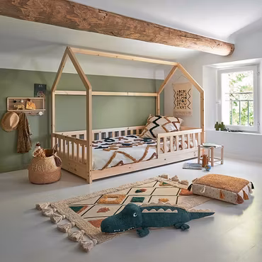 Vægdekoration med frynser, alfabet