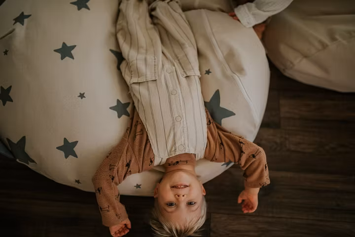 Bini, sækkestol, Grey Stars