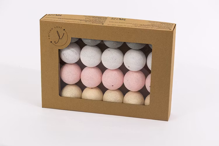 Cottonlove, lyskæde, White Pastel