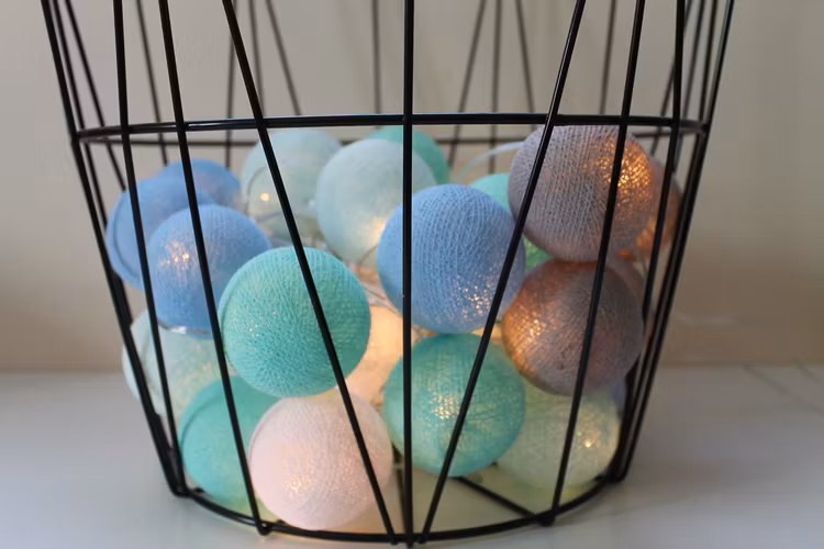 Cottonlove, lyskæde, Mint Pastel