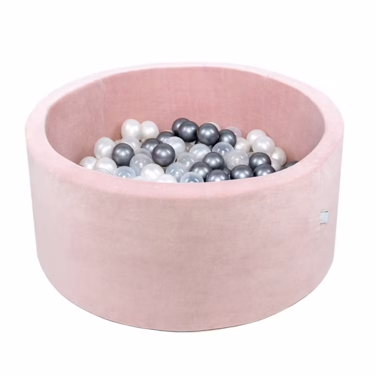 Misioo, boldbassin i fløjl med 200 bolde, lyserød