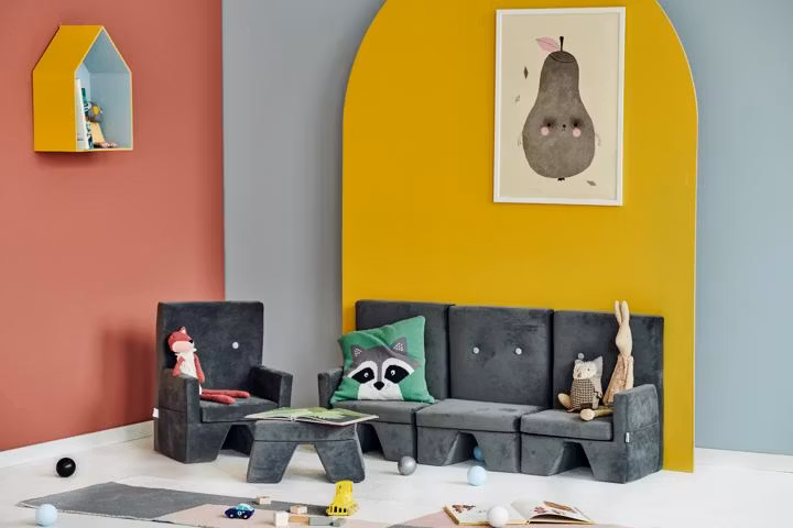 Misioo, møbelsæt til børneværelset, grå