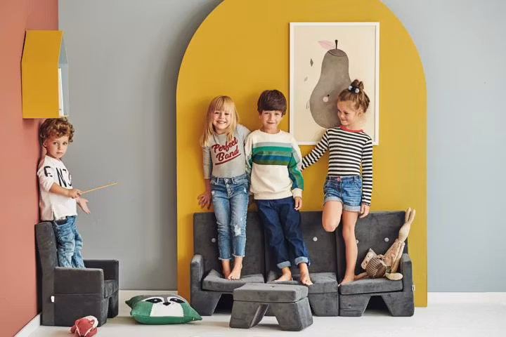 Misioo, møbelsæt til børneværelset, grå