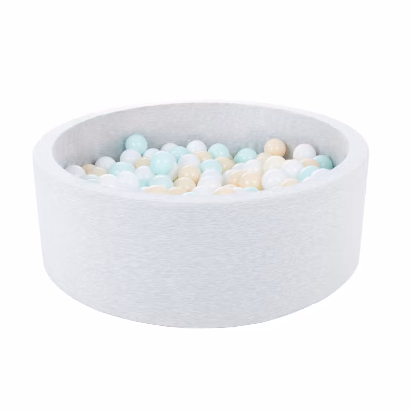 Babylove, lysegrå boldbassin BASIC (hvid, beige, mint)