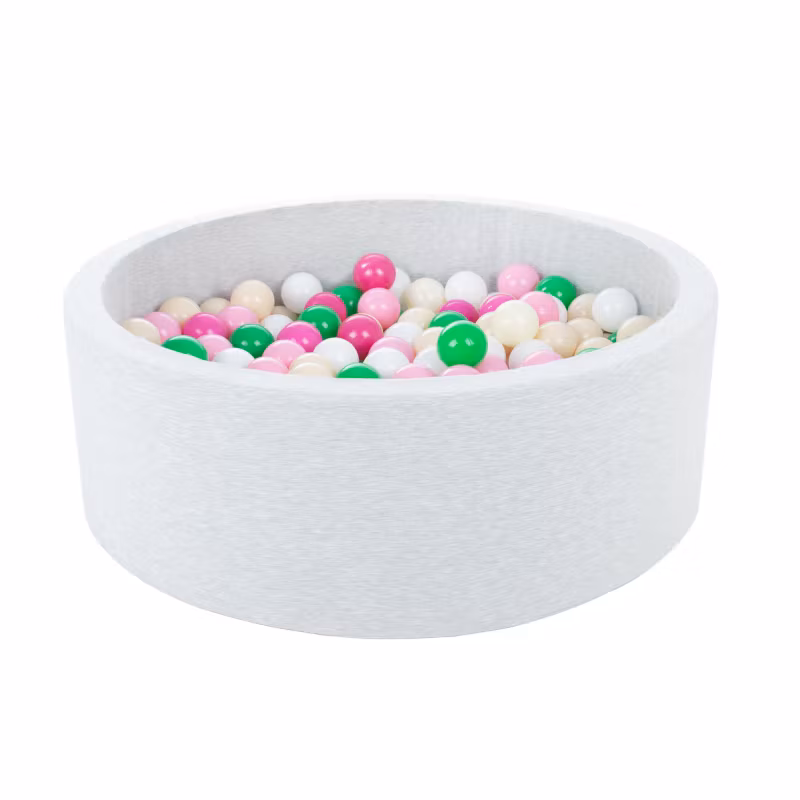 Babylove, lysegrå boldbassin BASIC (hvid, grøn, soft pink, pink, beige)