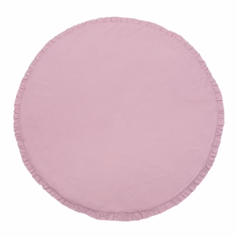 Babylove, rund legemåtte med flæser, lyserød