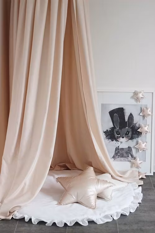 Maileg, Tøjstativ Offwhite med 3 guldbøjler