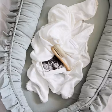 Cotton&Sweets, babynest i satin, desert green