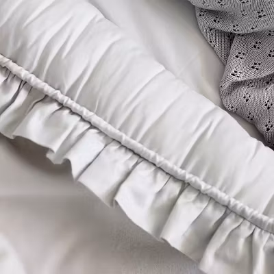 Cotton&Sweets, babynest i satin, lysegrå