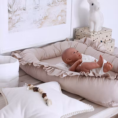 Cotton&Sweets, babynest i satin, nude
