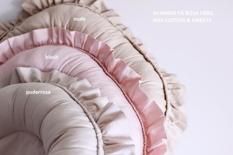 Cotton&Sweets, babynest i satin, lyserød