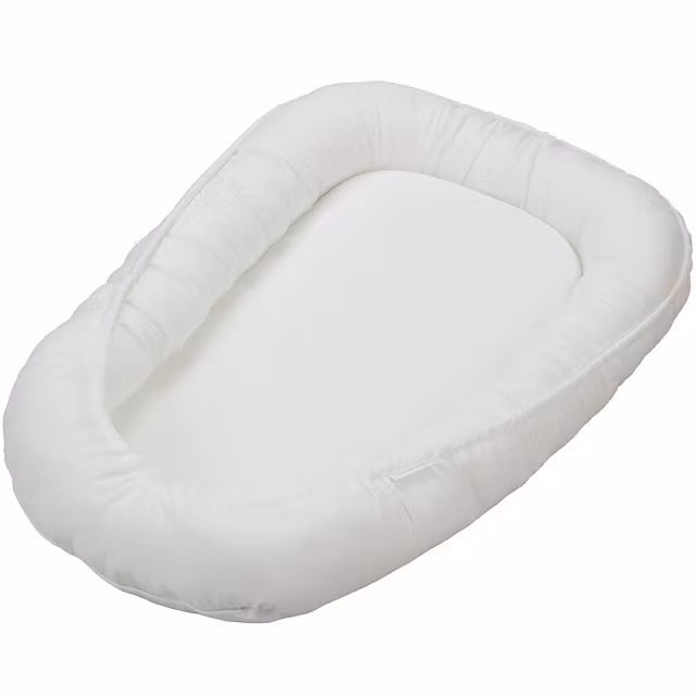 Cotton&Sweets, klassisk babynest i linned, hvid