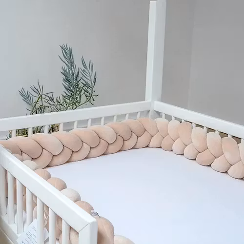 Flettet sengerand, Beige