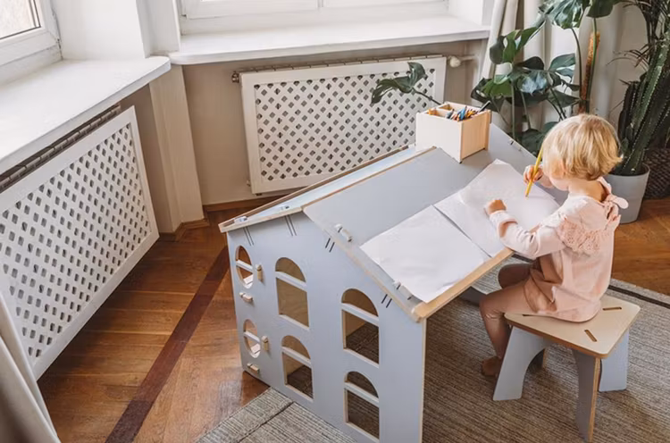 My Mini Home, legehus med skrivebord